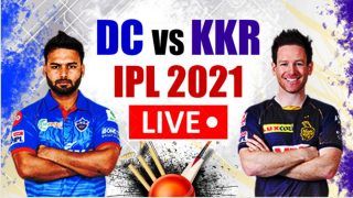 Live DC vs KKR IPL 2021 Live Cricket Score And Updates: Rishabh Pant's Delhi Look to Bounce Back Against Inconsistent Kolkata